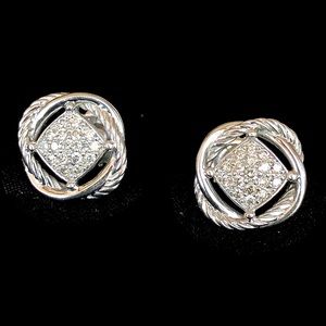 David Yurman Infinity Earrings with Pavé Diamonds